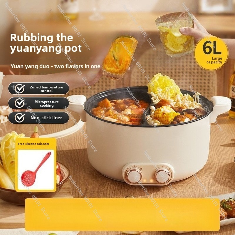 6L 8L Double Pot Electric Hot  - Kitchen Appliances For Home 评论和价格