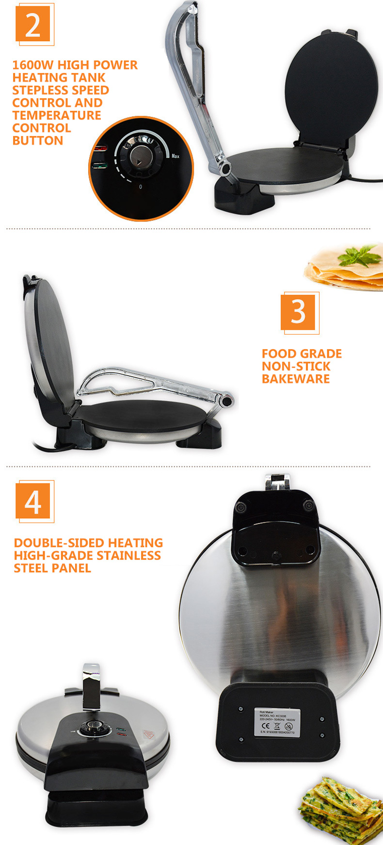 Commercial Pancake Machine Cre - Crepe Maker Non Stick 评论和价格
