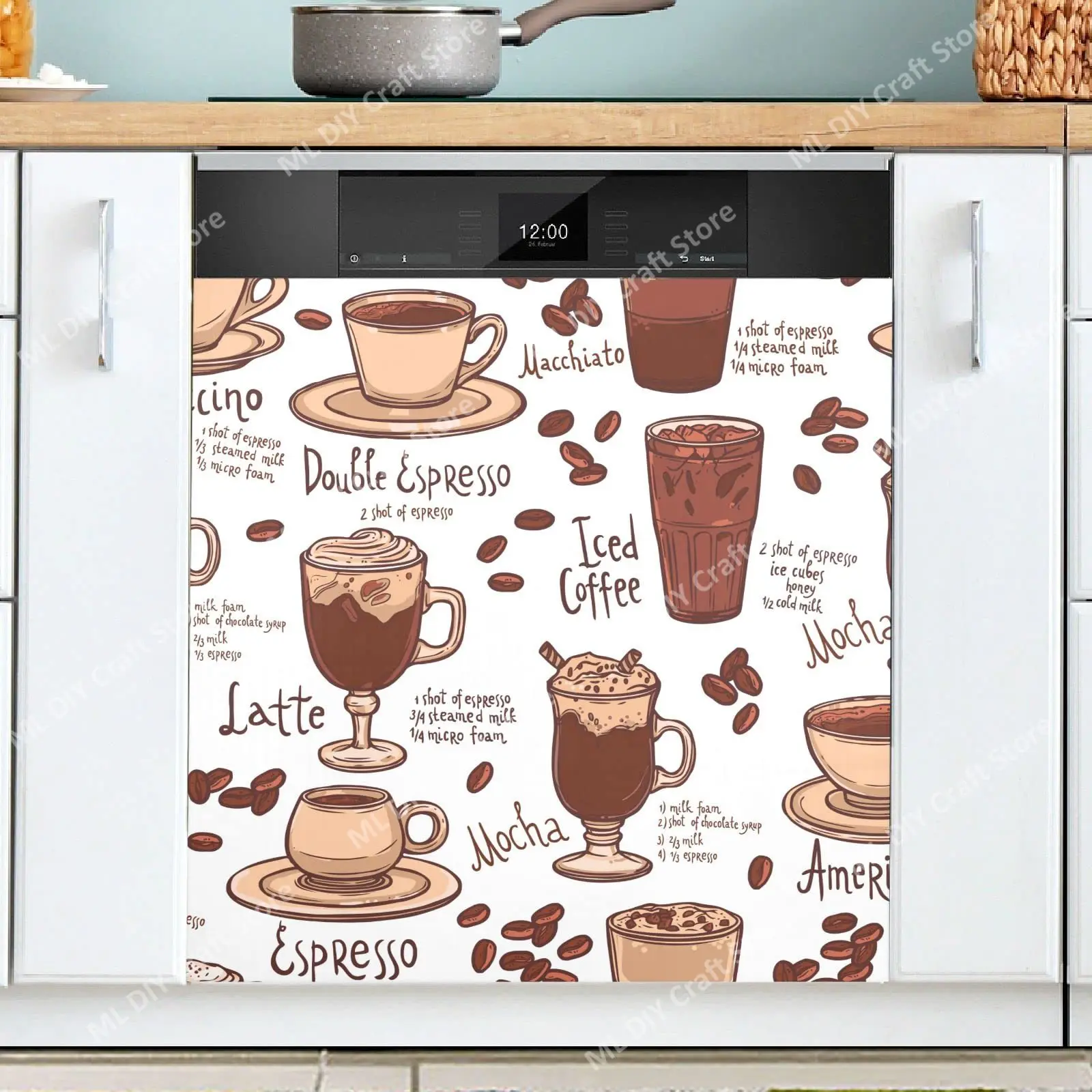 Retro Coffee Topics Cafe Desig - Kitchen Appliances Pictures 评论和价格