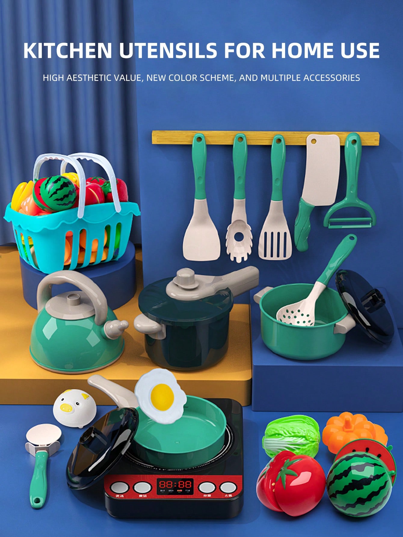 Kids Kitchen Toys Pretend Play - Kitchen Appliances Combo 评论和价格