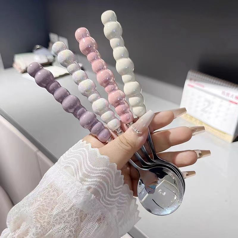 Pearl Handle Spoon Stainless S - Kitchen Appliances Gift 评论和价格