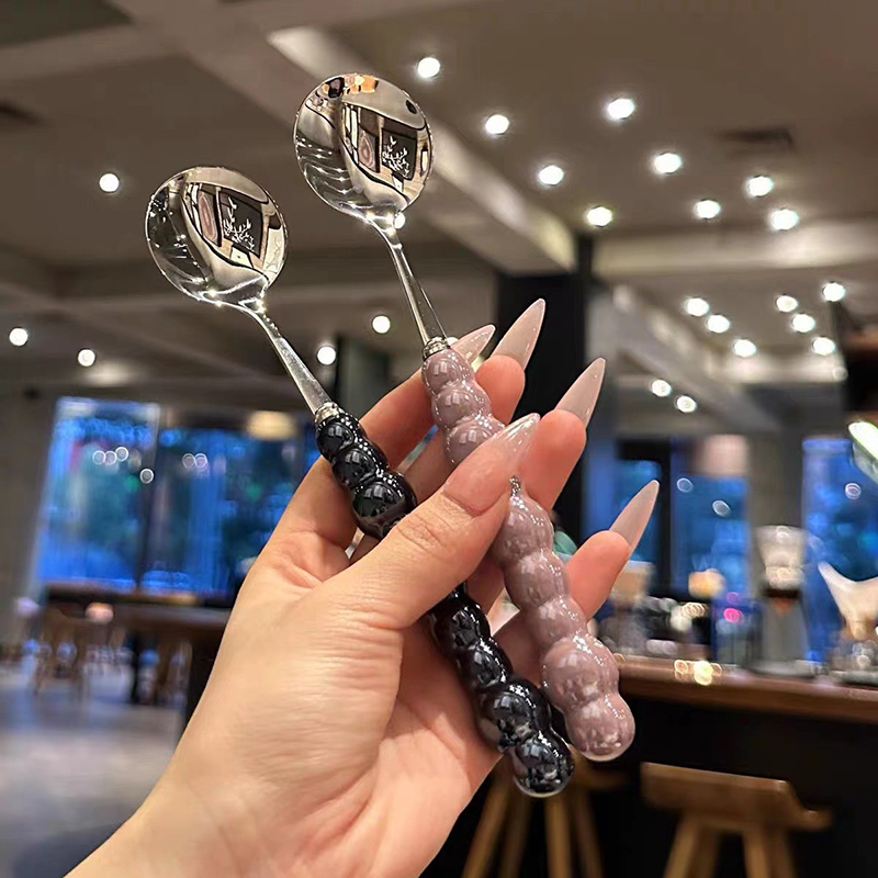 Pearl Handle Spoon Stainless S - Kitchen Appliances Gift 评论和价格