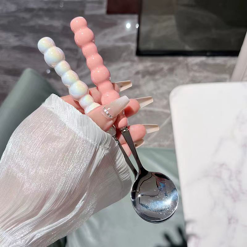 Pearl Handle Spoon Stainless S - Kitchen Appliances Gift 评论和价格