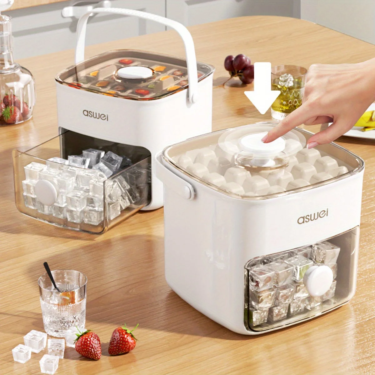 48-Cube Ice Maker with Easy-Pr - Kitchen Appliances Gift 评论和价格
