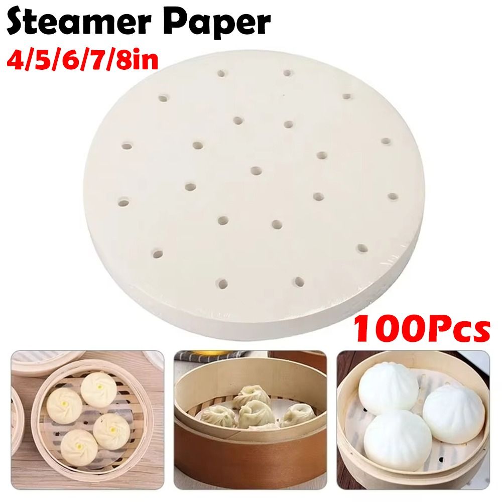 100Pcs Steamed Paper Steamed B - Kitchen Appliances For Restaurant 评论和价格